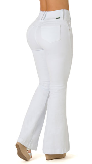 Herring Jeans Levantacola Bota Campana 40388PNC-B - Blanco