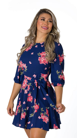 Vestido Estampado Manga Larga 2V5417MN - Estampado