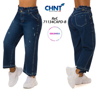 Maleah Capris Levantacola Pretina Delgada 71134CAPD-B - Azul Oscuro