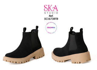 Botines Suela Chunky 5C1673BTB - Negro