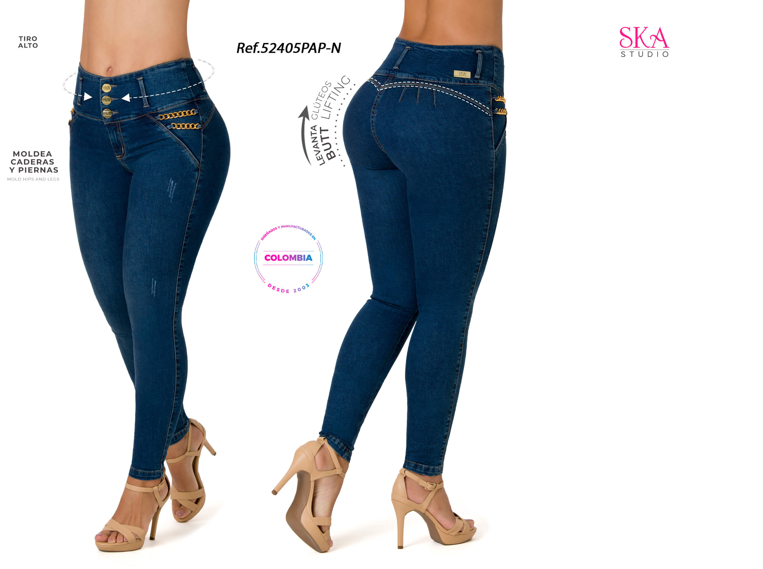 Hill Butt Lifting Skinny Jeans 52405PAP-N – Ska Studio Usa