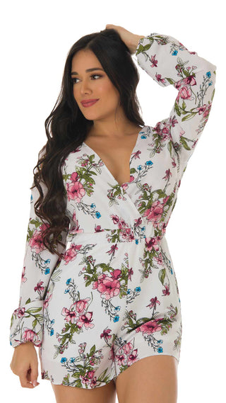 Enterizo Corto Estampado Floral 4V4467EMN - Estampado