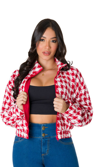 Chaqueta Bicolor Con Cierre 7B5833CH - Rojo