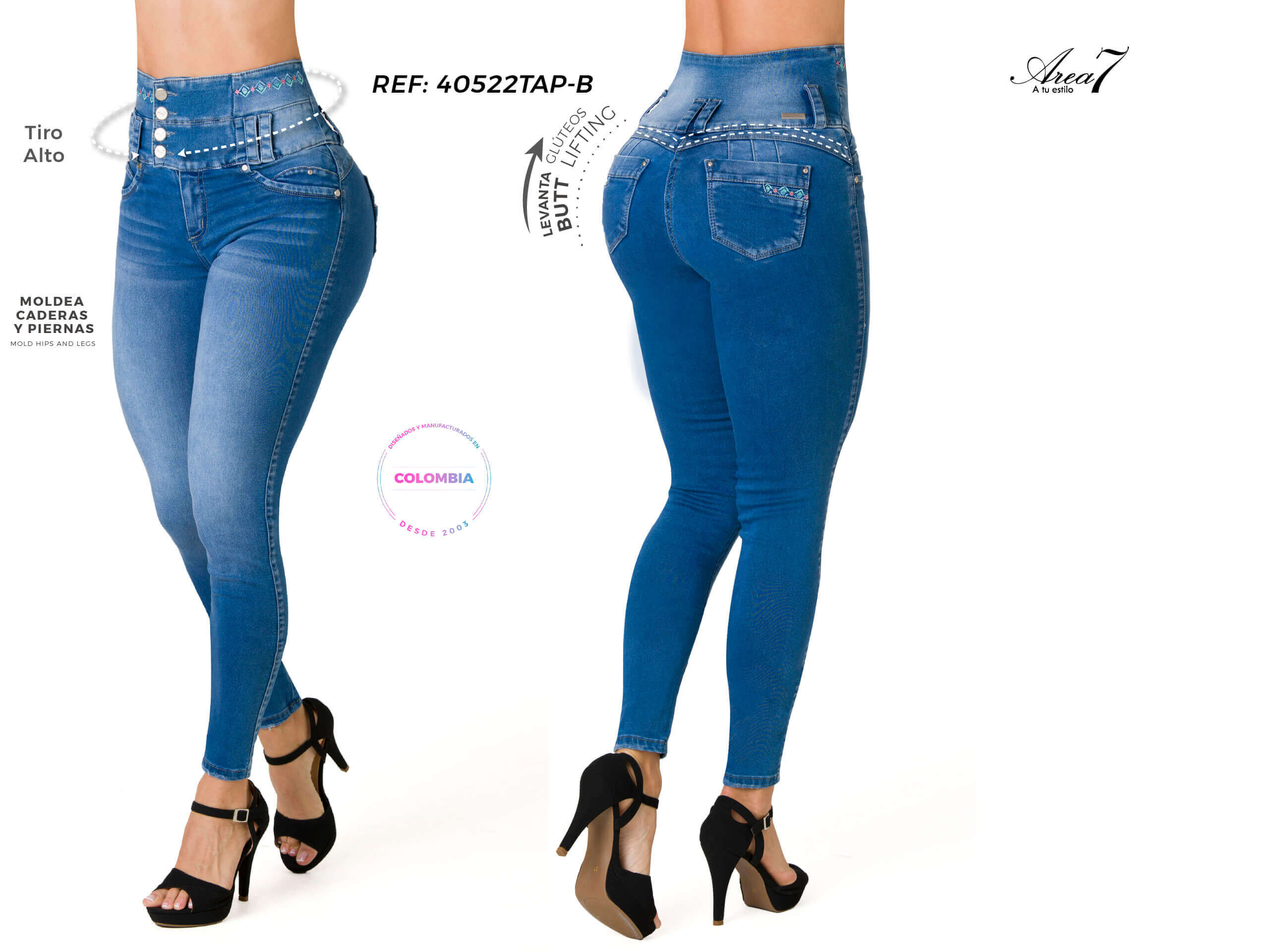Hetty Butt Lifting Skinny Jeans 40522TAP-B – Ska Studio Usa