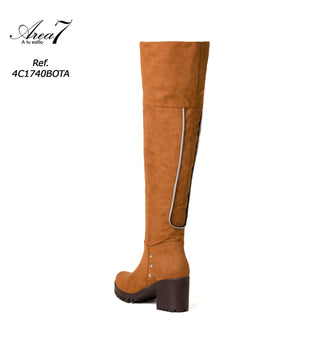 Botas largas con tacon bajo 4C1740BOTA - Miel