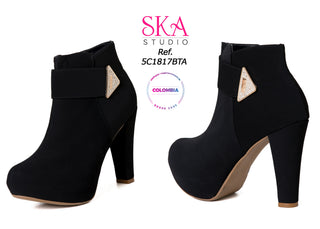 Botines con tacón cono 5C1817BTA - Negro