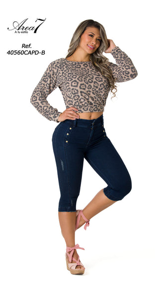 Kaia Capris levantacola 40560CAPD-B - Azul Oscuro