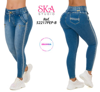 Friederike Jeans Levantacola Bota Skinny 52217PEP-B - Azul Medio