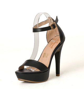 Sandalias De Tacón Con Hebilla 2C215STA - Negro