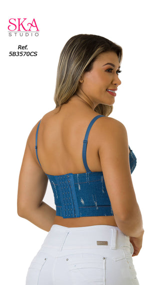 Blusa sin Manga 5B3570CS - Azul Medio