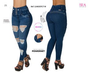 Hildegaard Jeans Levantacola Bota Tobillero 52403DTCT-N - Azul Oscuro