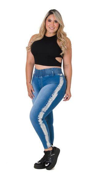 Jean Levanta Cola Tobillero 71279PET-B - Azul Medio