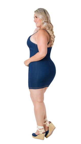 Vestido mini denim 2V5953MN - Azul