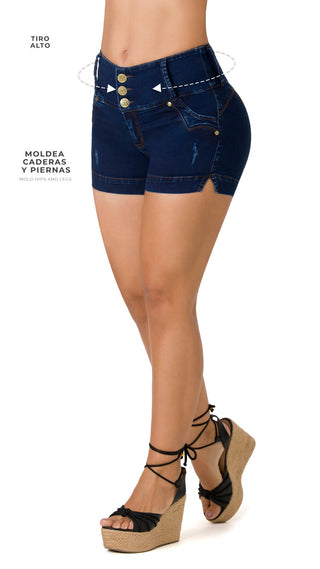 Jocelynn Short Pretina Ancha  52445SHPA-N - Azul Oscuro