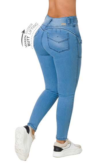 Jean Levanta cola tobillero CHNT 71287PNT-B - Azul Claro