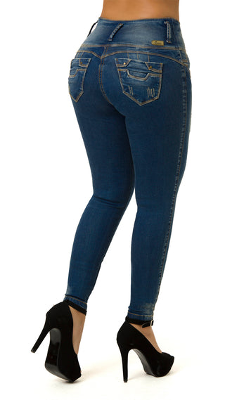 Gerti Jeans Levantacola Bota Skinny 71033PAP-B - Azul Medio