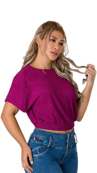 Blusa Cuello Redondo 2B5493B - Morado