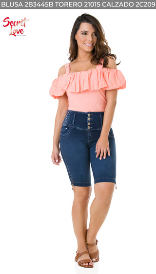Blusa Manga Corta 2B3445B - Salmon