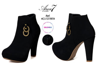 Botines De Tacón Cono 4C1727BTA - Negro