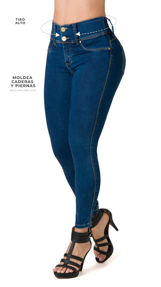 Gloria Jeans Levantacola Bota Skinny 71043P-B - Azul Medio