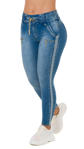 Friederike Jeans Levantacola Bota Skinny 52217PEP-B - Azul Medio