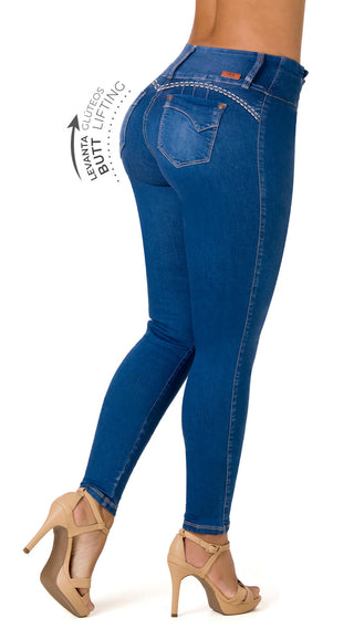 Jillayne Jeans Levantacola 52435PNP-B - Azul Oscuro