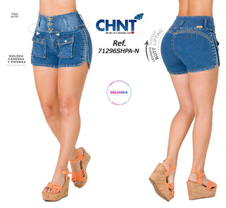 Short Levantacola CHNT 71296SHPA-N - Azul Medio