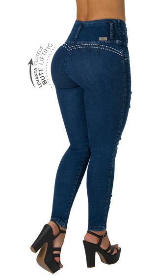 Hildegaard Jeans Levantacola Bota Tobillero 52403DTCT-N - Azul Oscuro