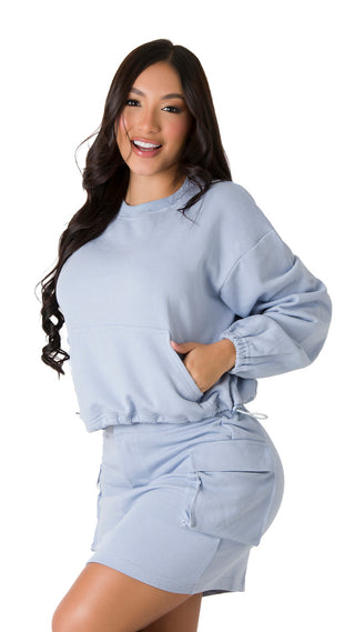 Conjunto Falda Manga larga 4V5074FAMN - Azul