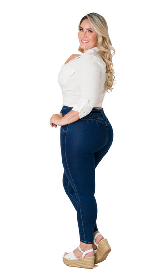 Jean Levanta cola skinny Area7 40630PAP-N - Azul Oscuro