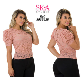 Blusa Manga Corta 5B3562B - Palo de Rosa