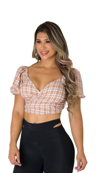 Blusa Con Escote En V 2B3419C - Estampado