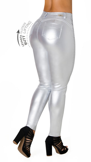 Jean levanta cola cuero sintetico ska 52518PDT-B - Plateado