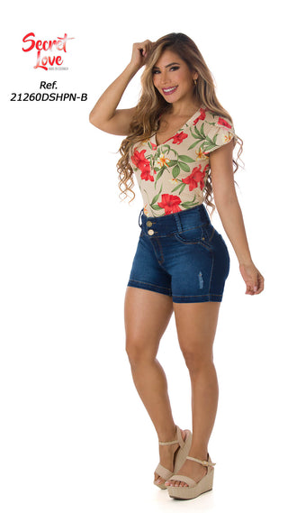 Pancracia Shorts Levantacola Pretina Normal 21260DSHPN-B - Azul Oscuro