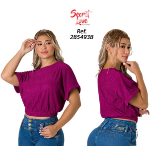 Blusa Cuello Redondo 2B5493B - Morado