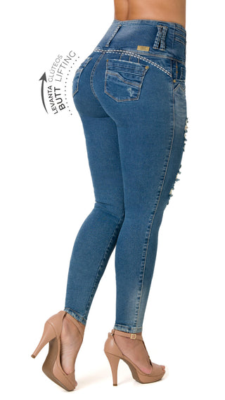 Gievo Jeans Levantacola Bota Tobillero 52262DTAT-B - Azul Medio