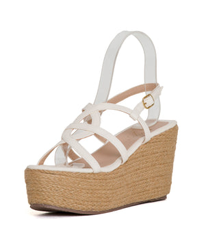 Sandalia Plataforma Cruzado 4C1610SPM - Blanco