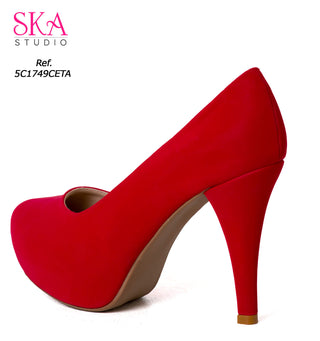Sandalias de tacon cono 5C1749CETA - Rojo