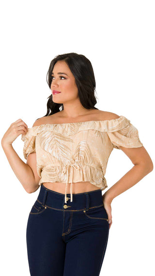 Blusa hombros  Descubiertos Manga Corta 4B4724B - Estampado