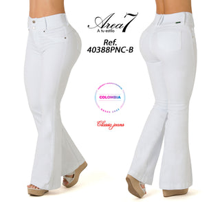 Herring Jeans Levantacola Bota Campana 40388PNC-B - Blanco