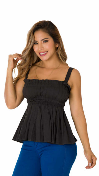 Blusa Sin Mangas Holgada 2B4756B - Negro