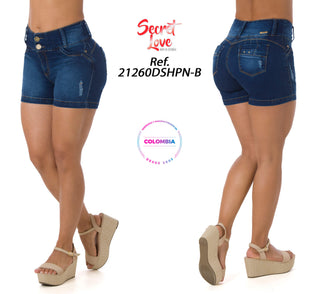 Pancracia Shorts Levantacola Pretina Normal 21260DSHPN-B - Azul Oscuro