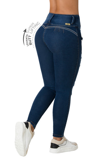 Jeans levanta cola skinny ska 52523DPAP-N - Azul Oscuro