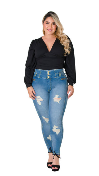 Body Manga Larga 7BB6027 - Negro