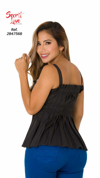 Blusa Sin Mangas Holgada 2B4756B - Negro