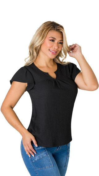 Blusa con mangas en bolero 5B5237B - Negro