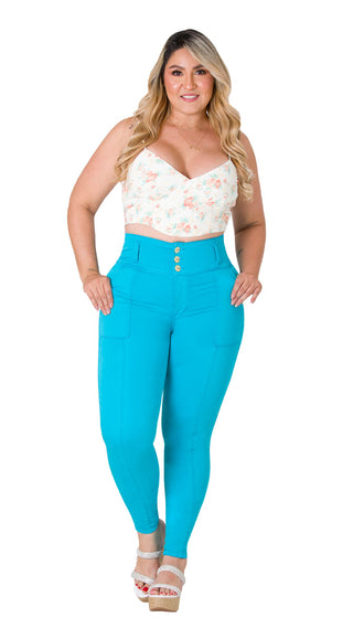Jeans Levantacola Skinny CHNT 71293PAP-B - Azul