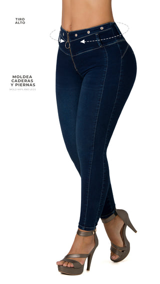 Jeans Levanta cola Skinny Area7 40614PAP-N - Azul Oscuro