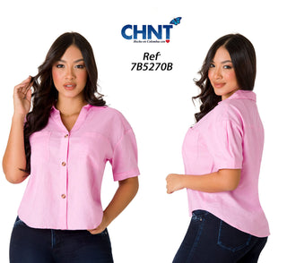 Blusa Con Botones Delanteros 7B5270B - Rosado