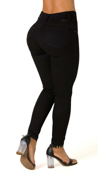 Conn Jeans Skinny Levanta Cola Tiro Alto 20755P-B - Negro